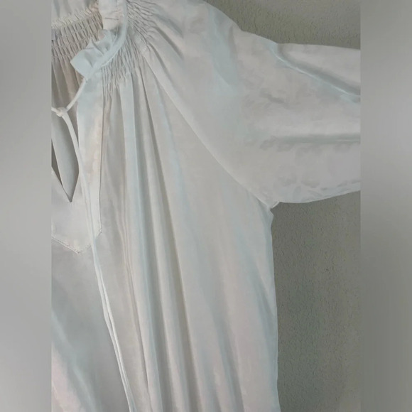 Current Air Smocked Pleated Floral White Mini Dress size XS - Picture 6 of 12